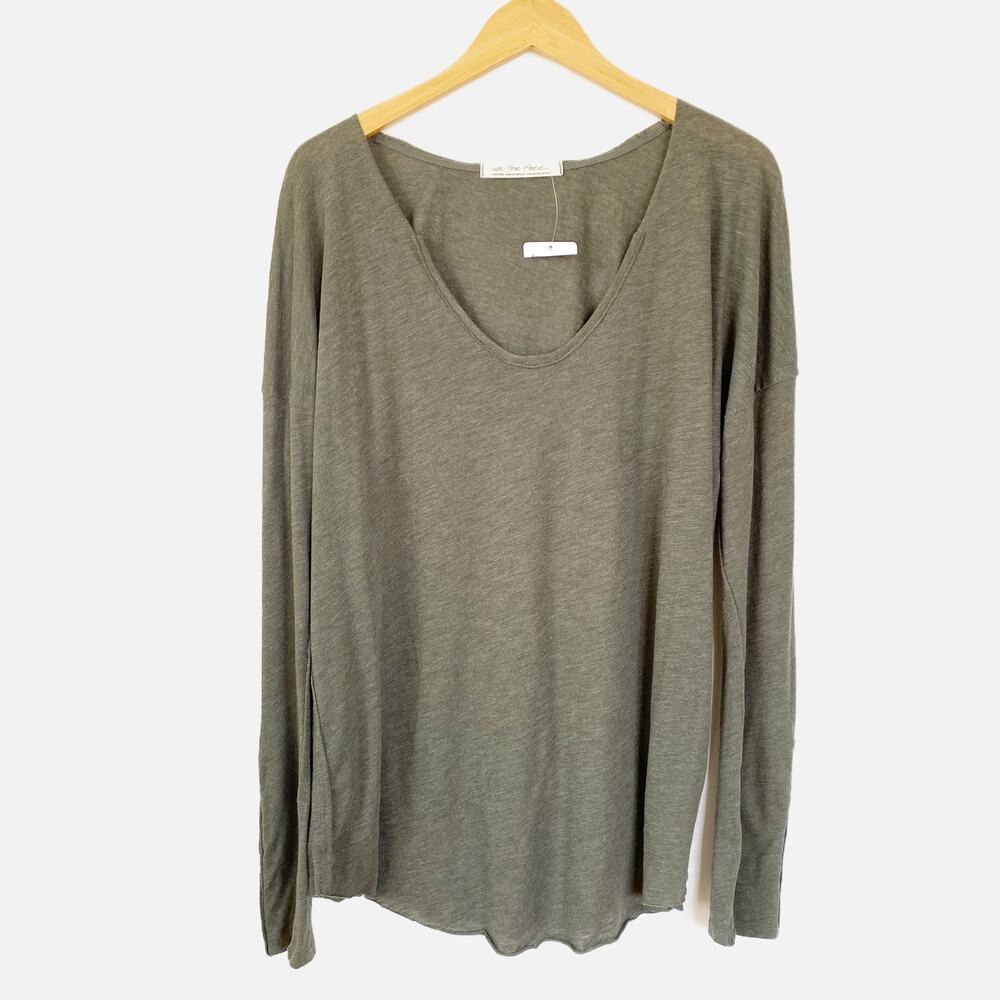 NEW Free People Sienna Snap Sleeve T-Shirt Medium - Picture 3 of 8